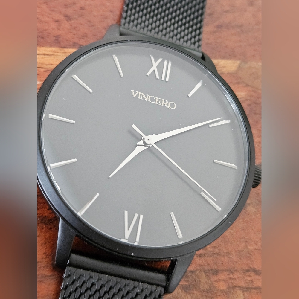 Vincero Black Mesh Strap Watch